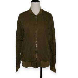 Hinge women’s small‎ olive green bomber jacket